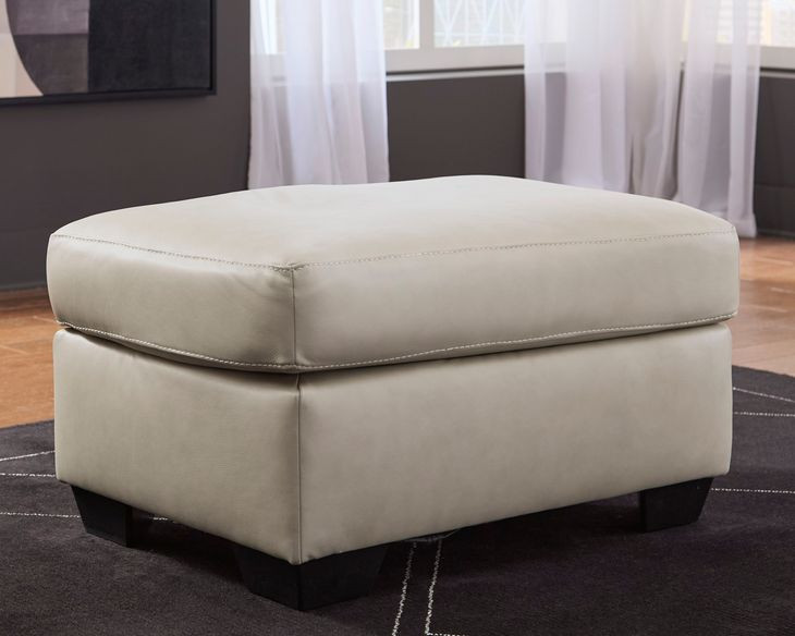 Santorine Bone Leather Ottoman