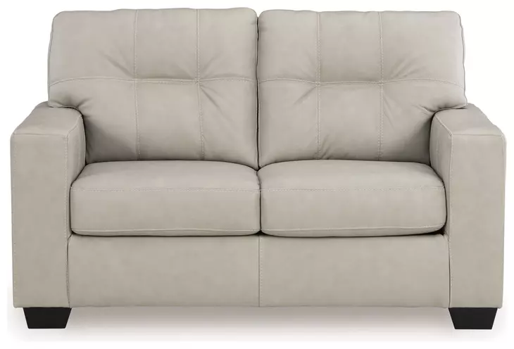 Santorine Bone Leather 62" Loveseat