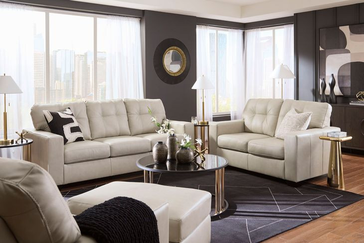 Santorine Bone Leather Ottoman