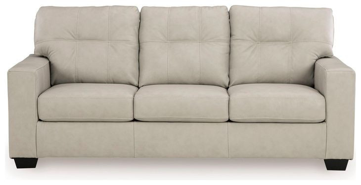 Santorine Bone Leather 85" Sofa Sleeper