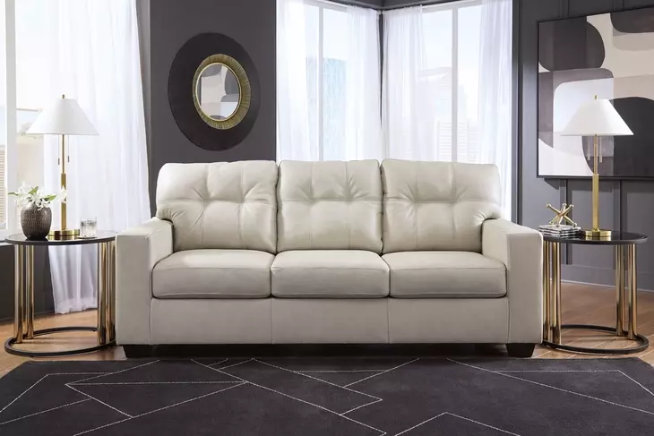 Santorine Bone Leather 85" Sofa