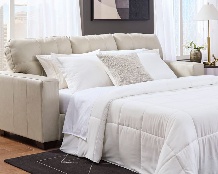Santorine Bone Leather Sofa Sleeper