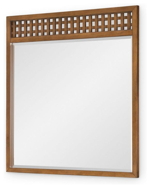 Midland Warm Amber Rectangular Dresser Mirror