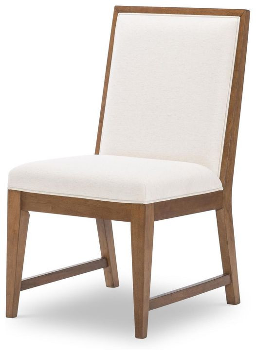 Midland White Upholstered Side Chair Set of 2