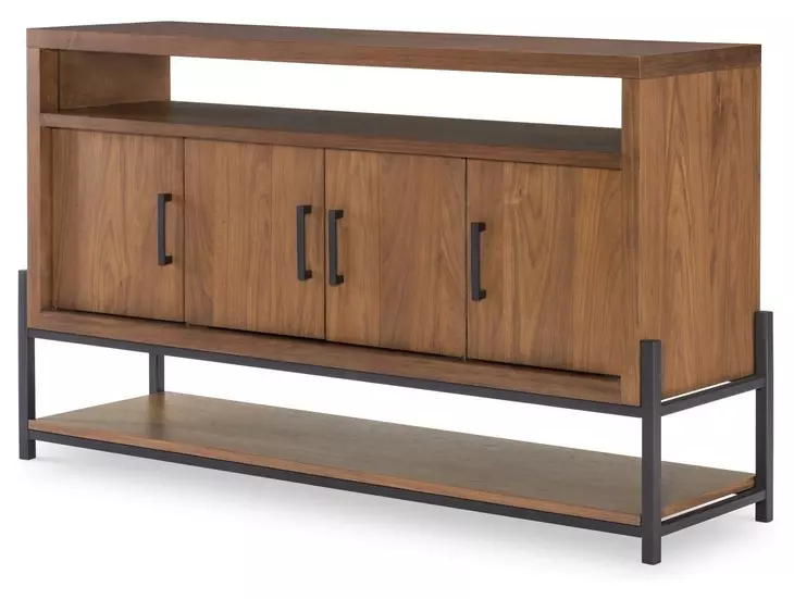 Midland Warm Amber 4 Door Sideboard