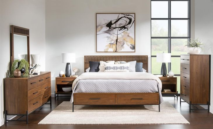 Midland Warm Amber Rectangular Dresser Mirror