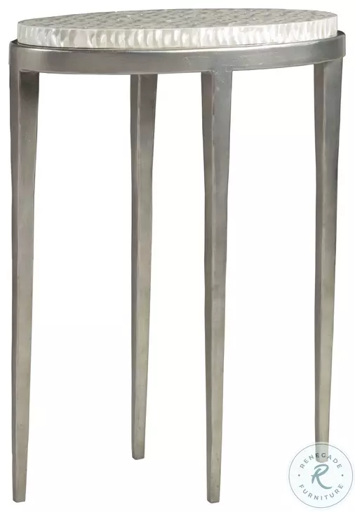 Signature Designs Troca Shell And Silver Foil Brilliante Spot Table