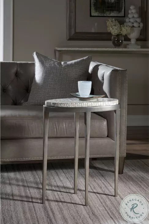 Signature Designs Troca Shell And Silver Foil Brilliante Spot Table