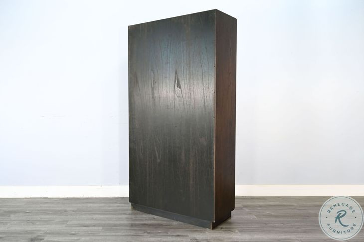 Cozy Luxe Dark Brown Sliding 2 Door Storage Cabinet