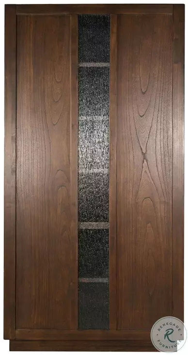 Cozy Luxe Dark Brown Sliding 2 Door Storage Cabinet