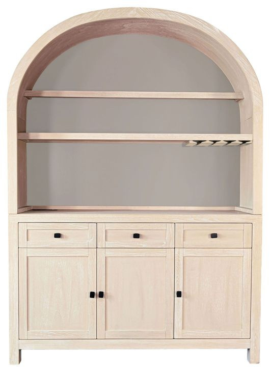 Liz Bergen Oak 3 Door Bar Hutch