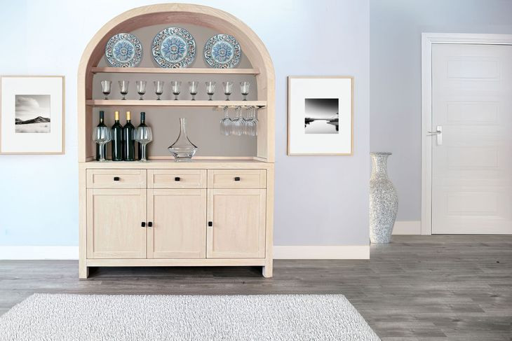 Liz Bergen Oak 3 Door Bar Hutch