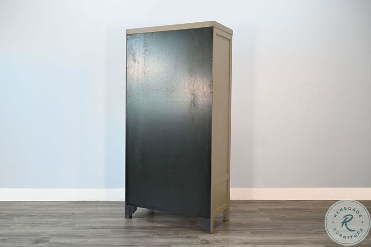 Clean Slate Gray 2 Door Storage Cabinet