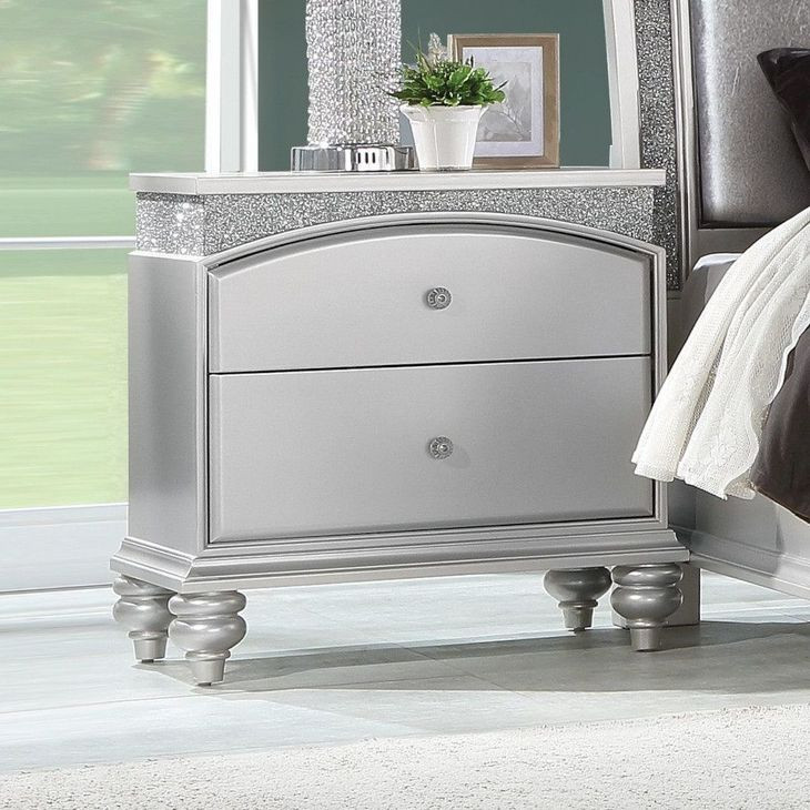 Maverick Platinum 2 Drawer Nightstand