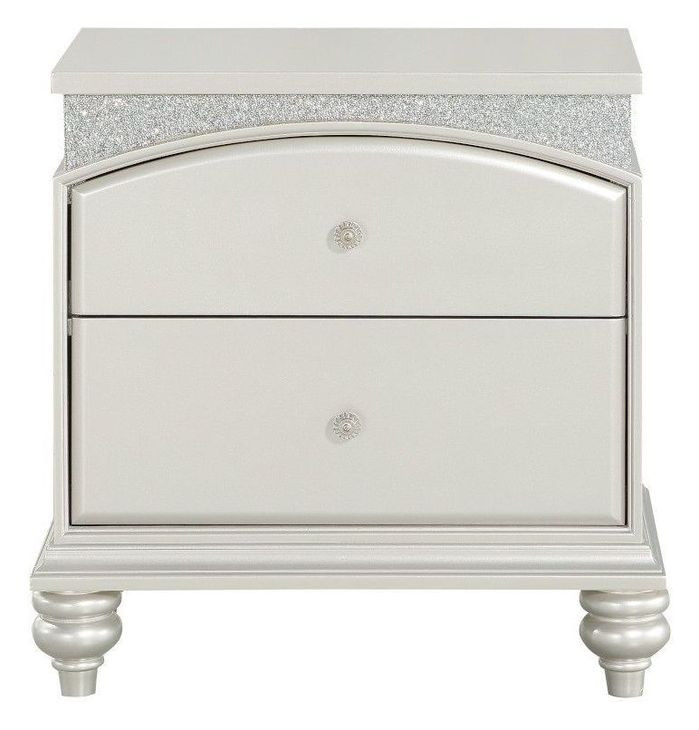 Maverick Platinum 2 Drawer Nightstand
