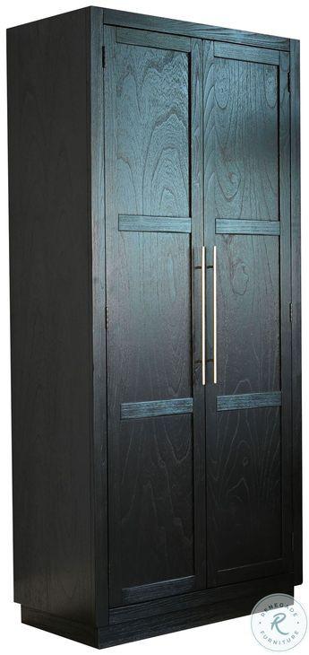 Rustic Refined Black 2 Door Storage Cabinet