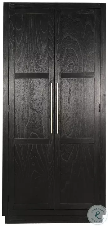 Rustic Refined Black 2 Door Storage Cabinet