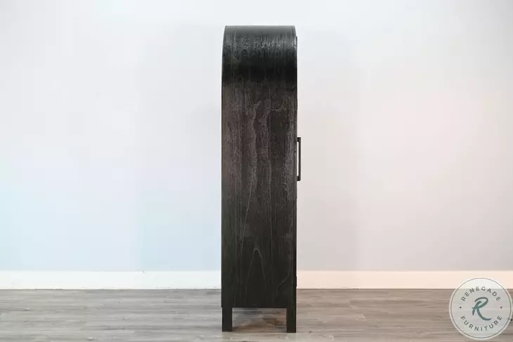 Golden Hearth Black 2 Door Arch Storage Cabinet