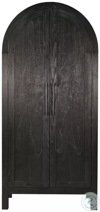 Golden Hearth Black 2 Door Arch Storage Cabinet