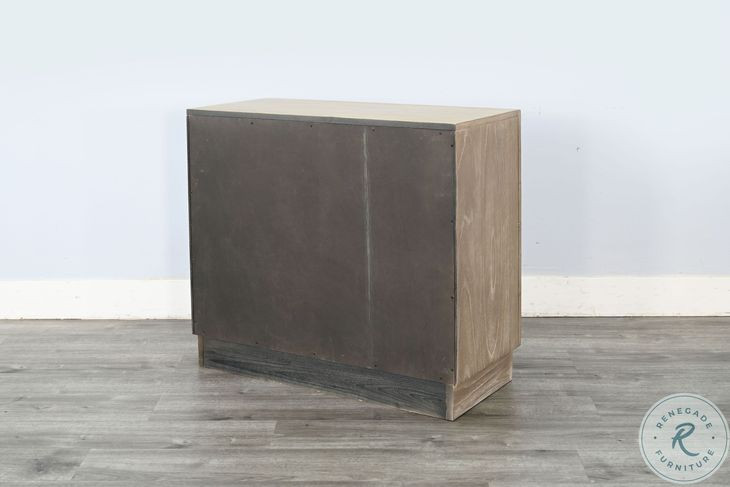 Mirelle Natural 2 Glass Door Storage Cabinet