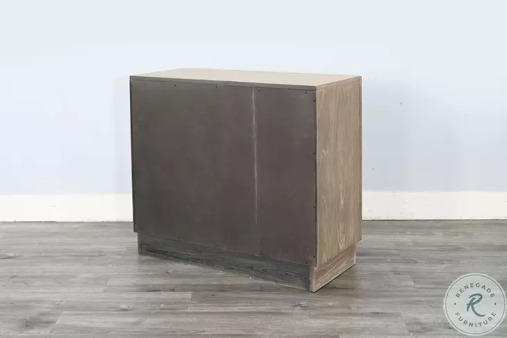 Mirelle Natural 2 Glass Door Storage Cabinet