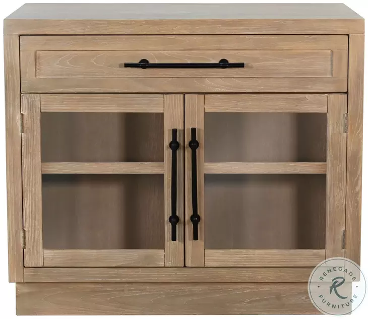Mirelle Natural 2 Glass Door Storage Cabinet