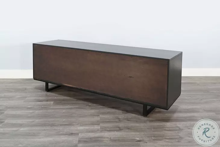 Whimora Black Modern 4 Door Accent Cabinet