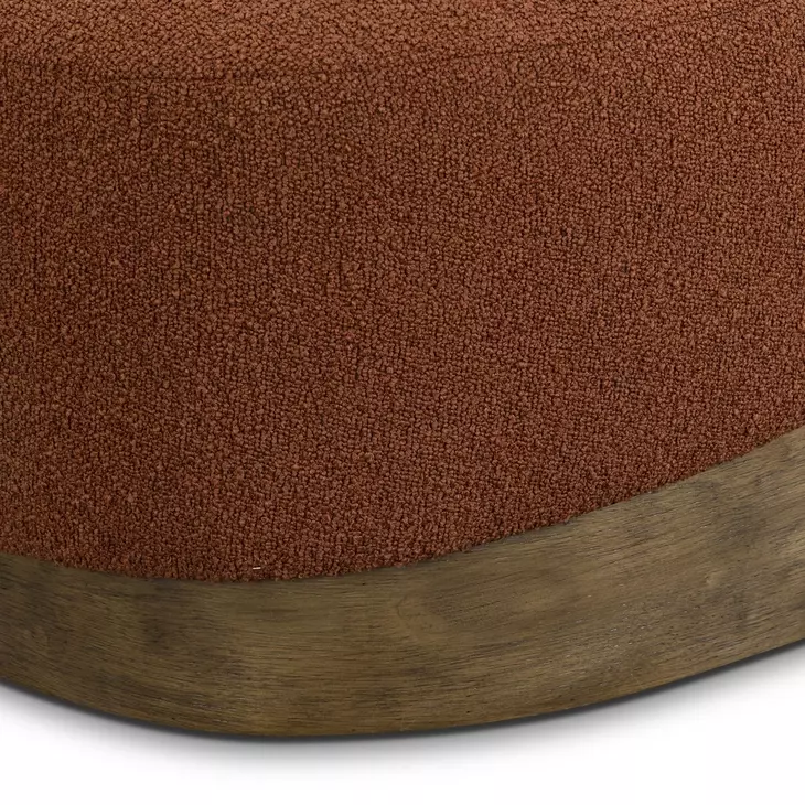 Domina Autumn Red Upholstered Rectangular Ottoman