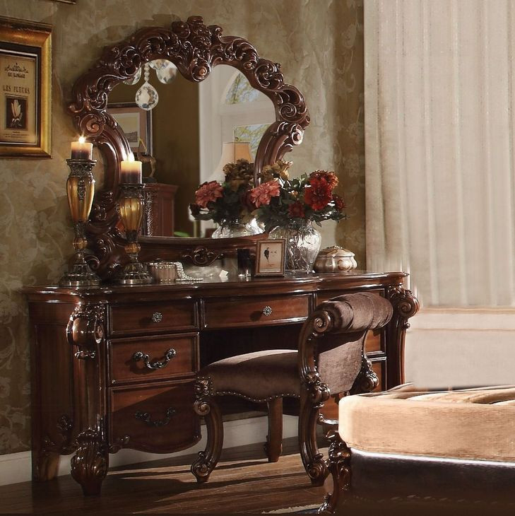 Vendome Cherry Arched Vanity Mirror