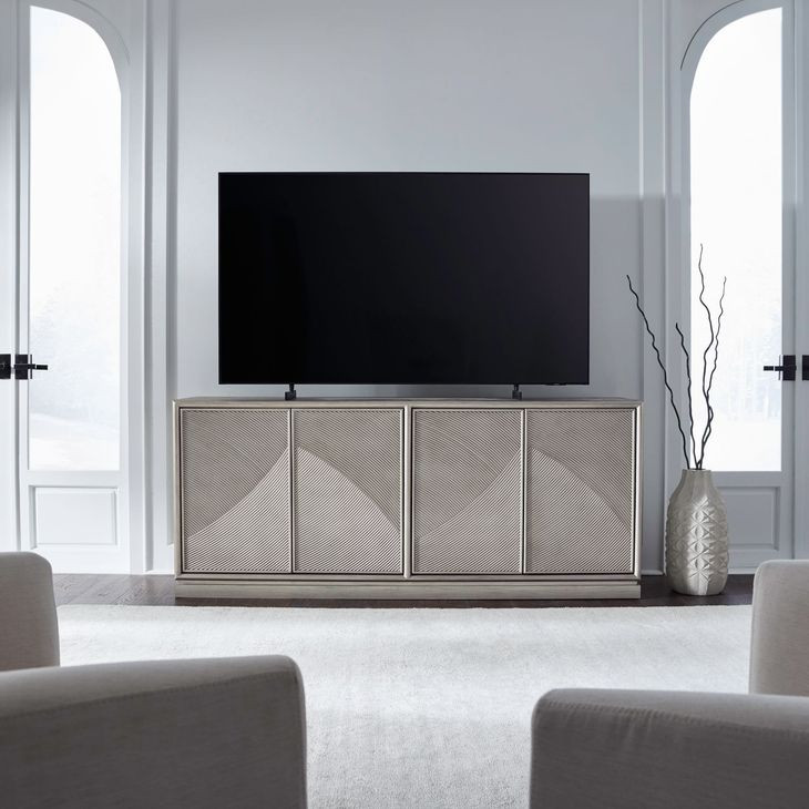 Bloomfield Champagne Silver 80" TV Stand