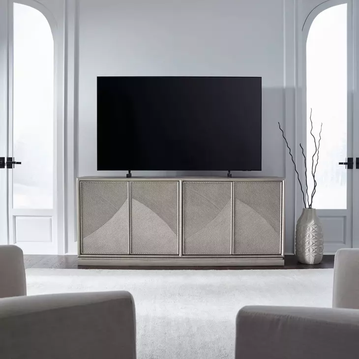 Bloomfield Champagne Silver 80" TV Stand