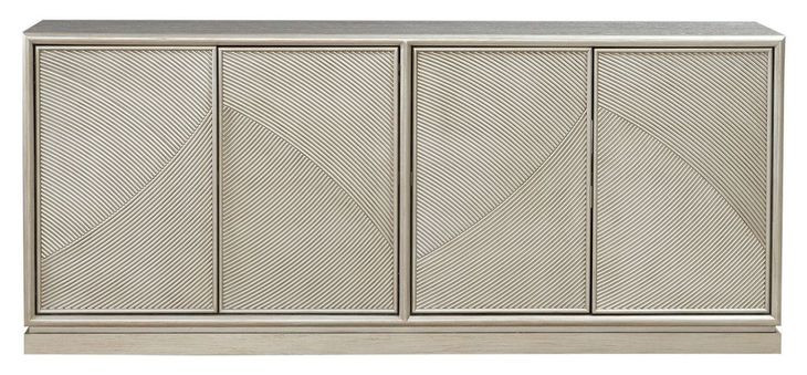 Bloomfield Champagne Silver 80" TV Stand