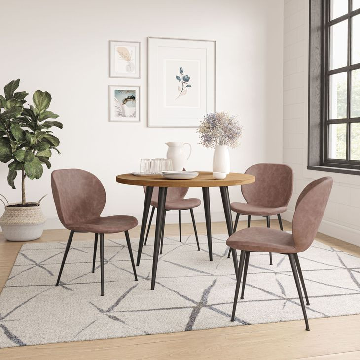Prelude Suede 42" Round Dining Table