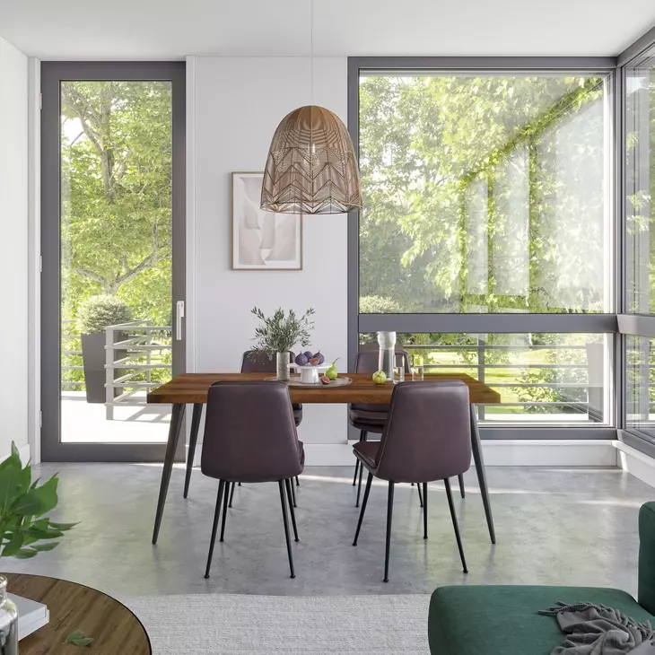Prelude Walnut 70" Rectangular Dining Table
