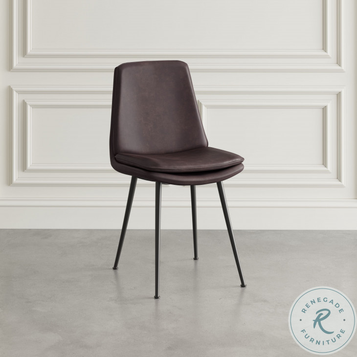 Prelude Dark Brown Upholstered Dining Chair Set of 4 From Jofran