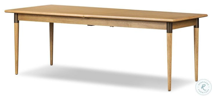 Harper Fawn Oak Veneer 104" Extendable Rectangular Dining Table
