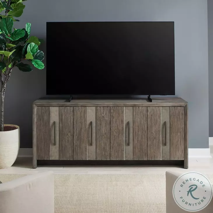 Lafayette Weathered Tobacco 4 Door Accent Cabinet