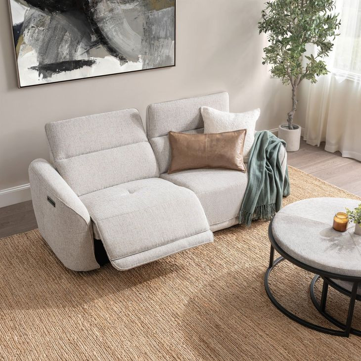 Ostend Gray 82" Power Reclining Sofa with USB Charging