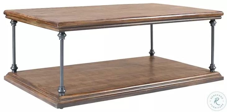 Larson Distressed Natural Brown 50" Coffee Table