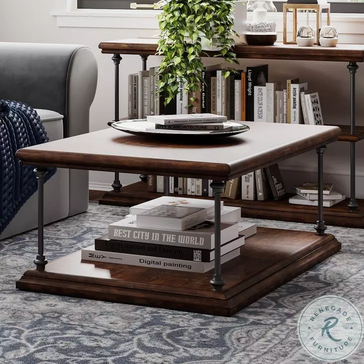 Larson Distressed Natural Brown 50" Coffee Table