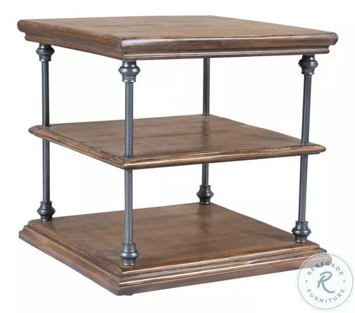 Larson Distressed Natural Brown End Table