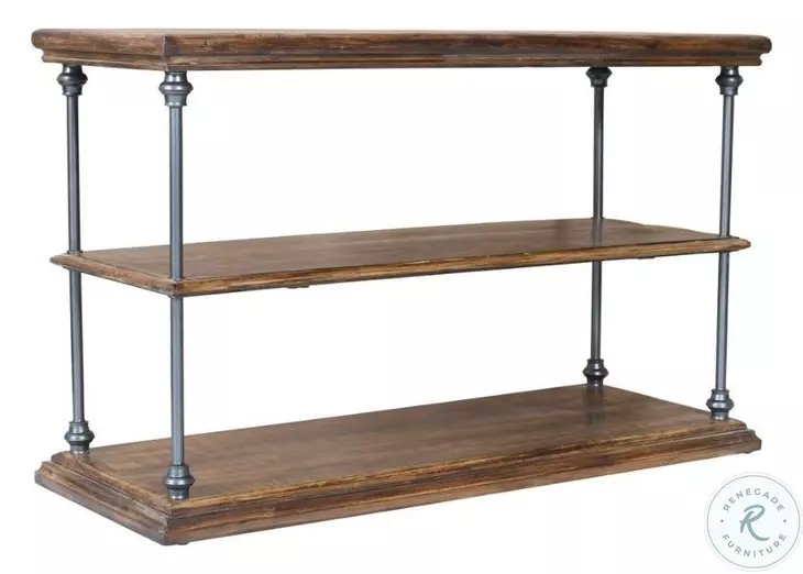 Larson Distressed Natural Brown Console Table