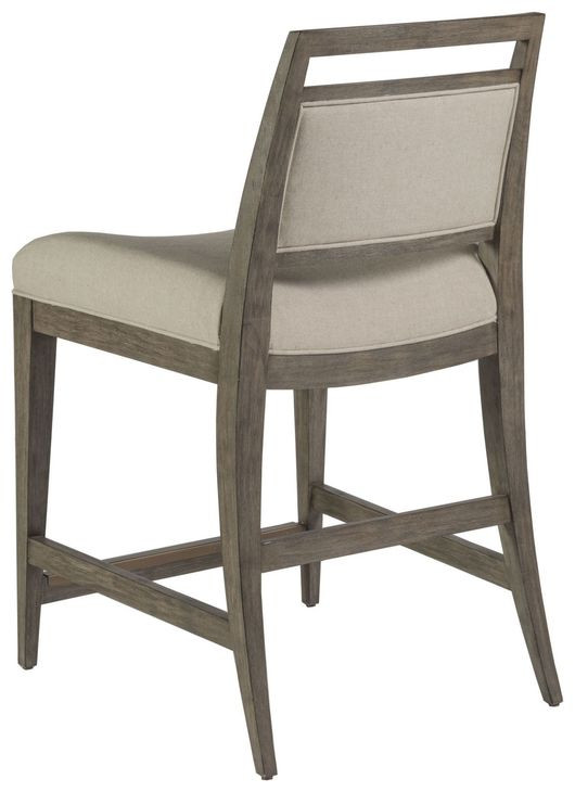 Nico Greige Upholstered Counter Height Stool