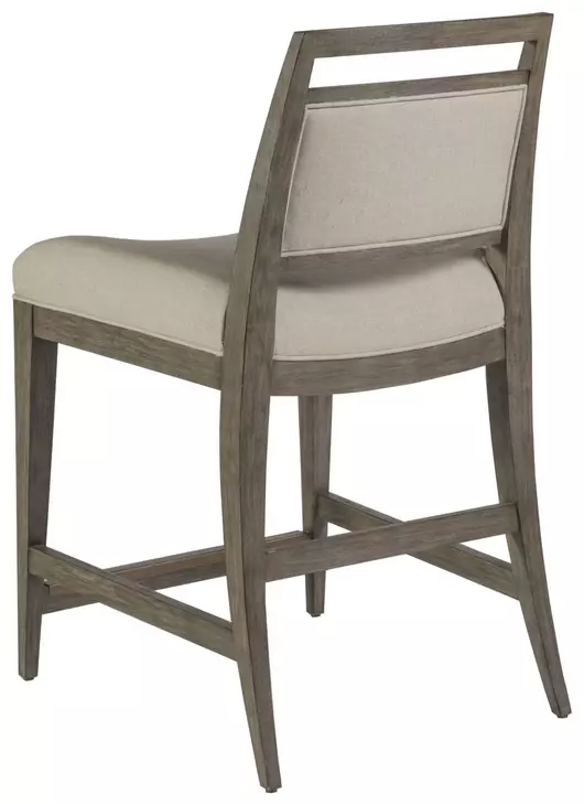 Nico Greige Upholstered Counter Height Stool