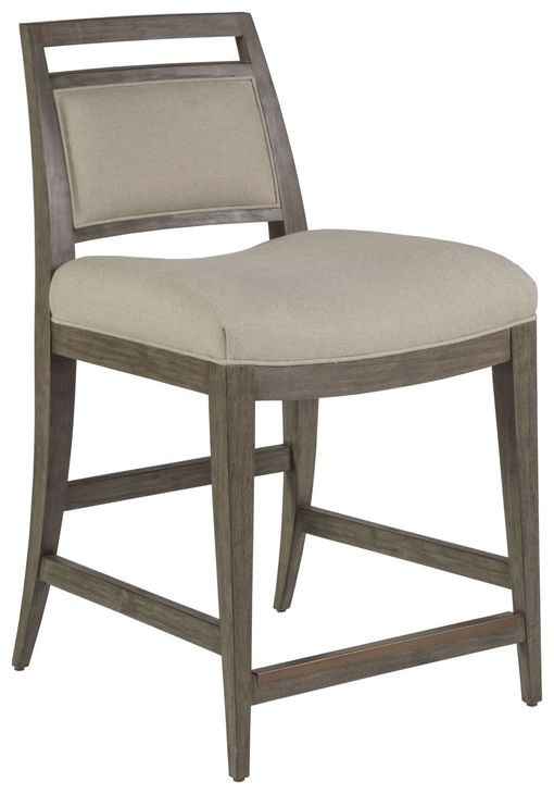 Nico Greige Upholstered Counter Height Stool