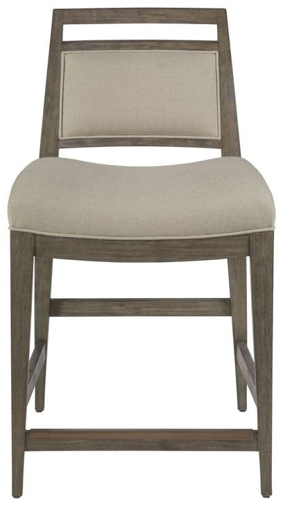 Nico Greige Upholstered Counter Height Stool