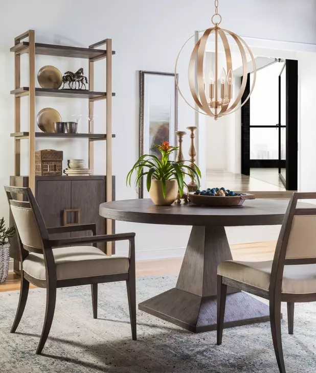 Nico Greige Upholstered Arm Chair
