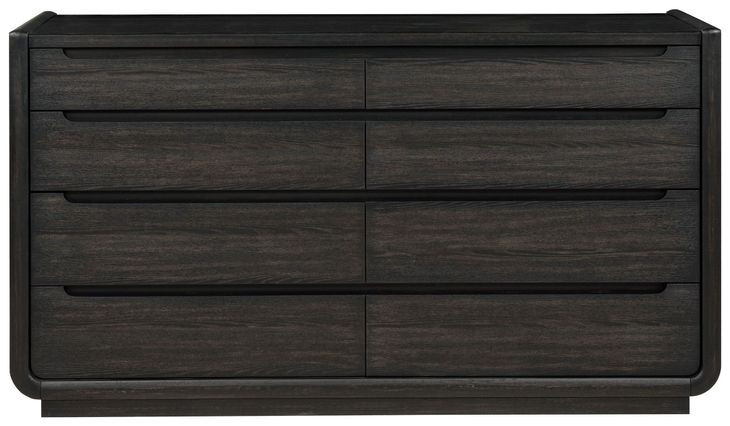 Leandro Burnished Black 8 Drawer Dresser