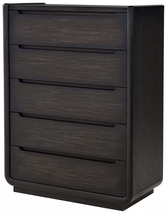 Leandro Burnished Black and Cream Upholstered Platform Bedroom Set