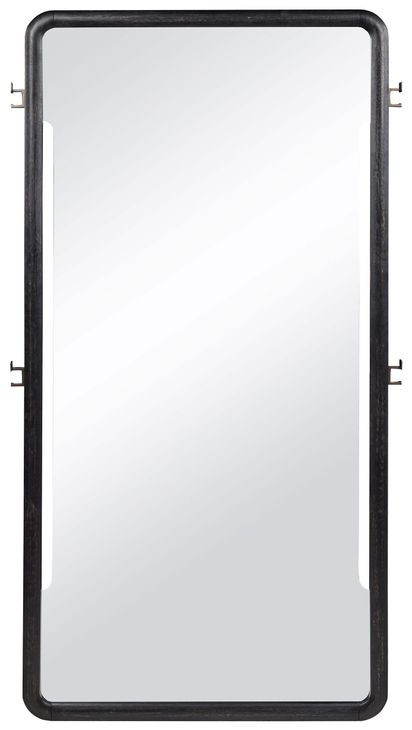 Leandro Burnished Black Floor Mirror